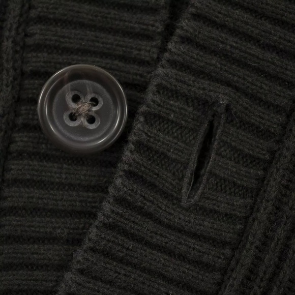 Banana Republic Brown Cotton Ribbed Thick Piped Half Button Sweater. - Picture 5 of 7